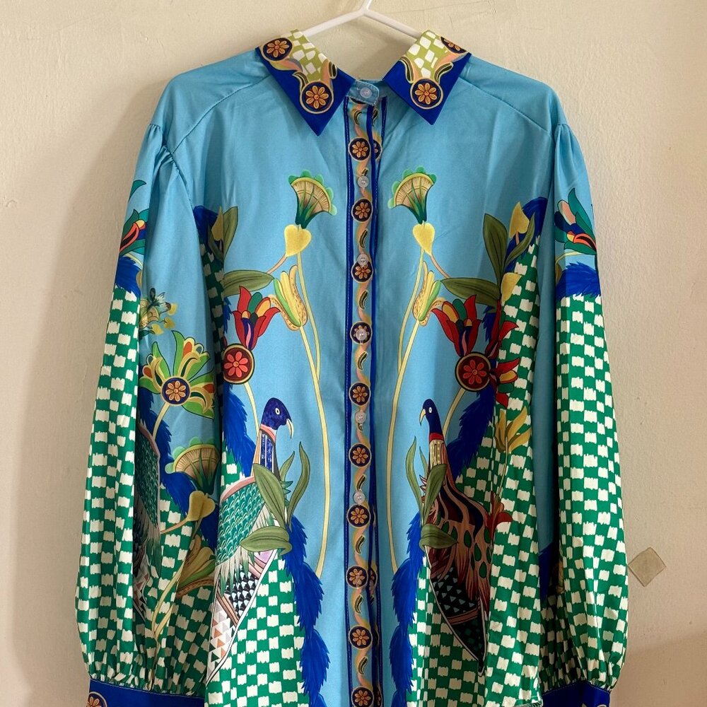 Bohemian Colorful Blouse Brand new Size L